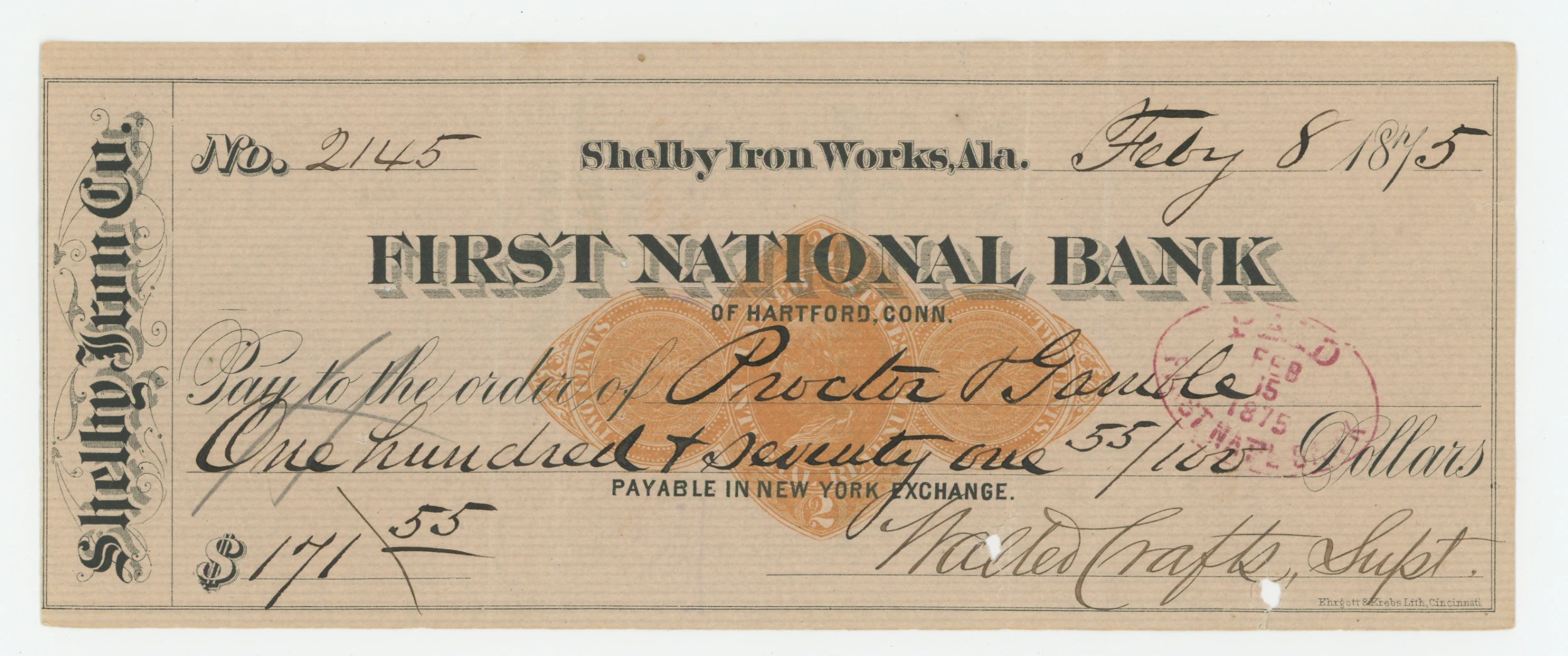 RN-D1 First National Bank of Hartford, Conn.