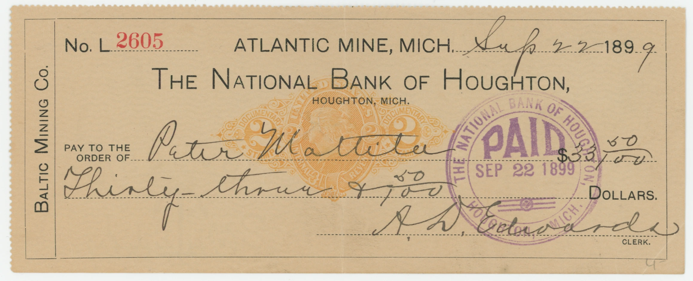 RN-X7 The National Bank of Houghton