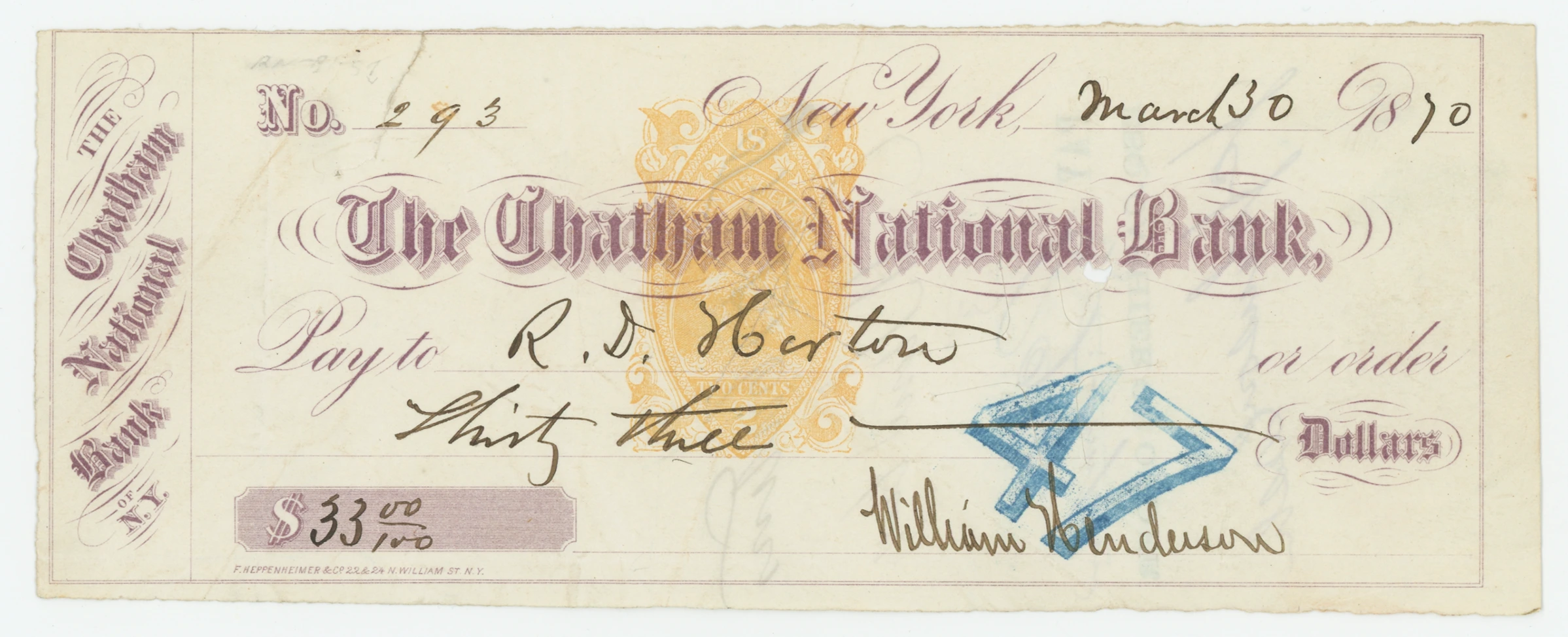 RN-B1 The Chatham National Bank