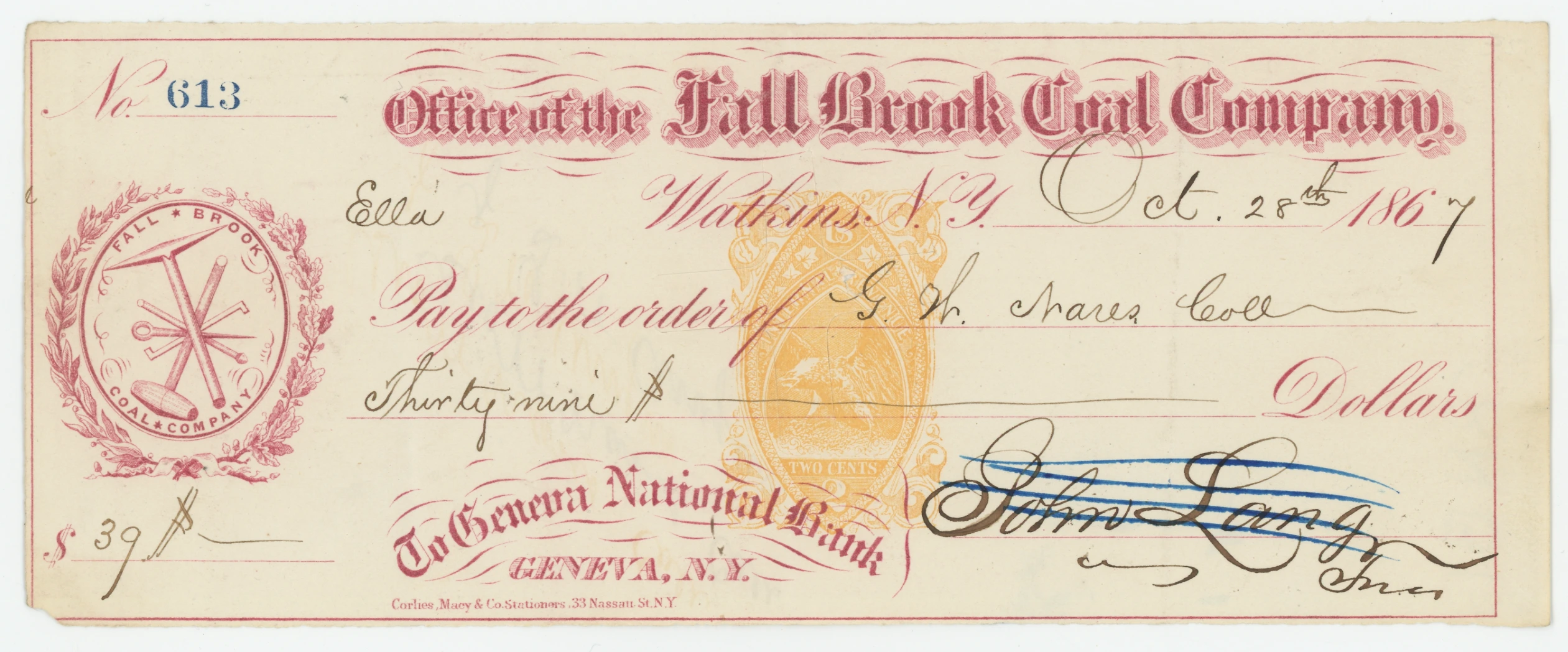 RN-B1 Office of the Fall Brook Coal Company