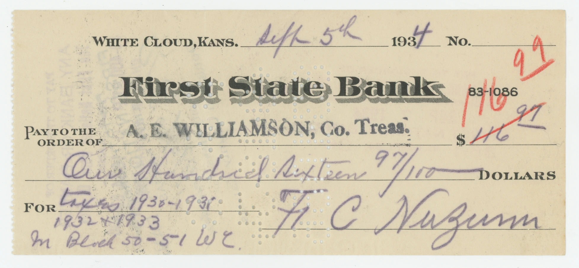 First State Bank, White Cloud KS