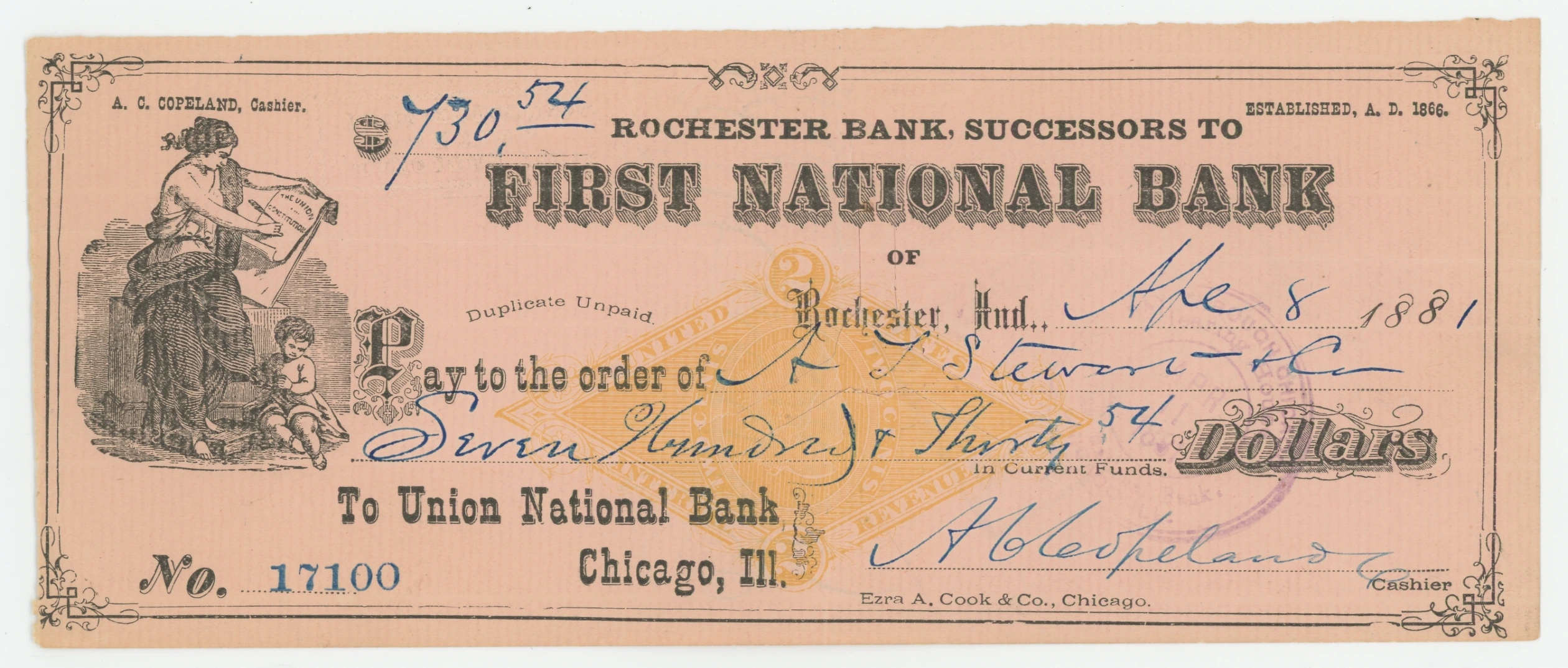 RN-G1 Rochester Bank, Successors to First National Bank