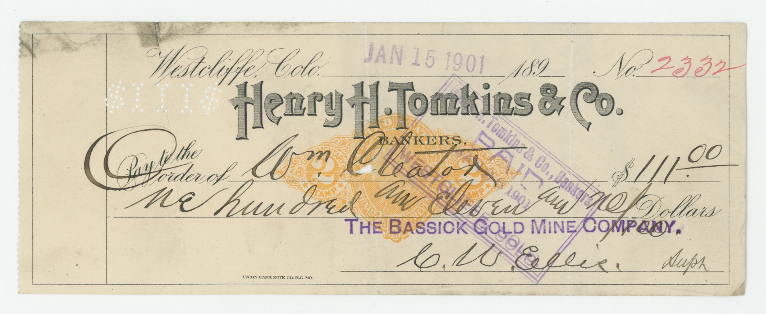 RN-X7 Henry H. Tomkins & Co.