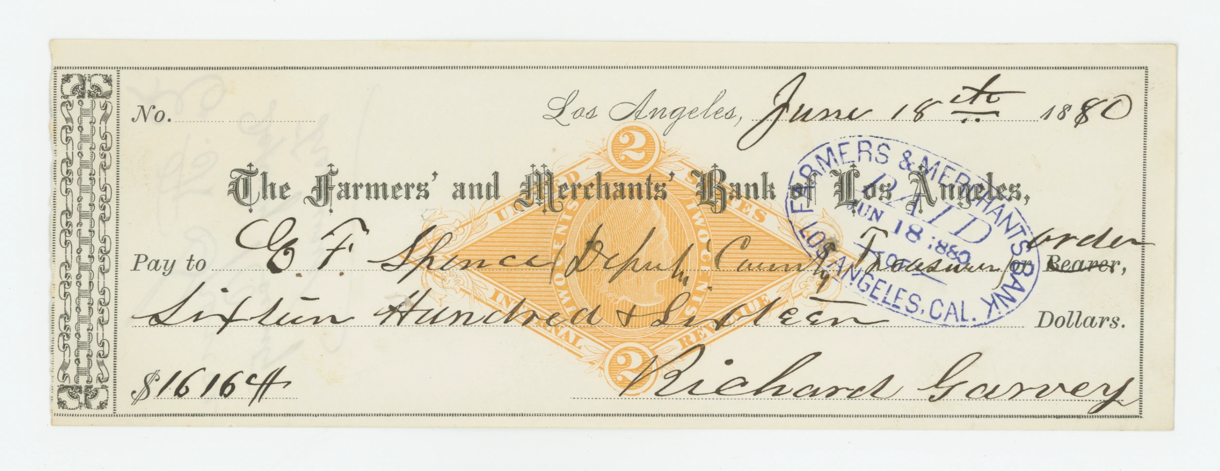 RN-G1 The Farmers' and Merchants' Bank of Los Angeles