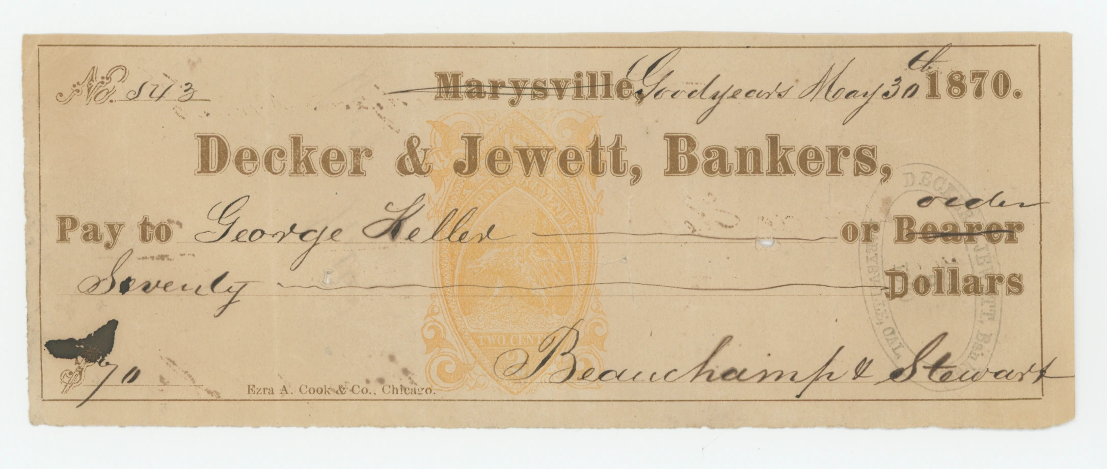 RN-B1 Decker & Jewett, Bankers