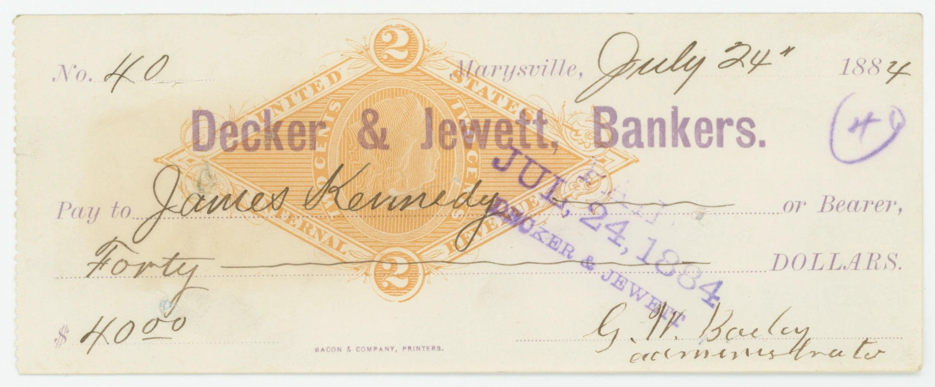 RN-G1 Decker & Jewett, Bankers