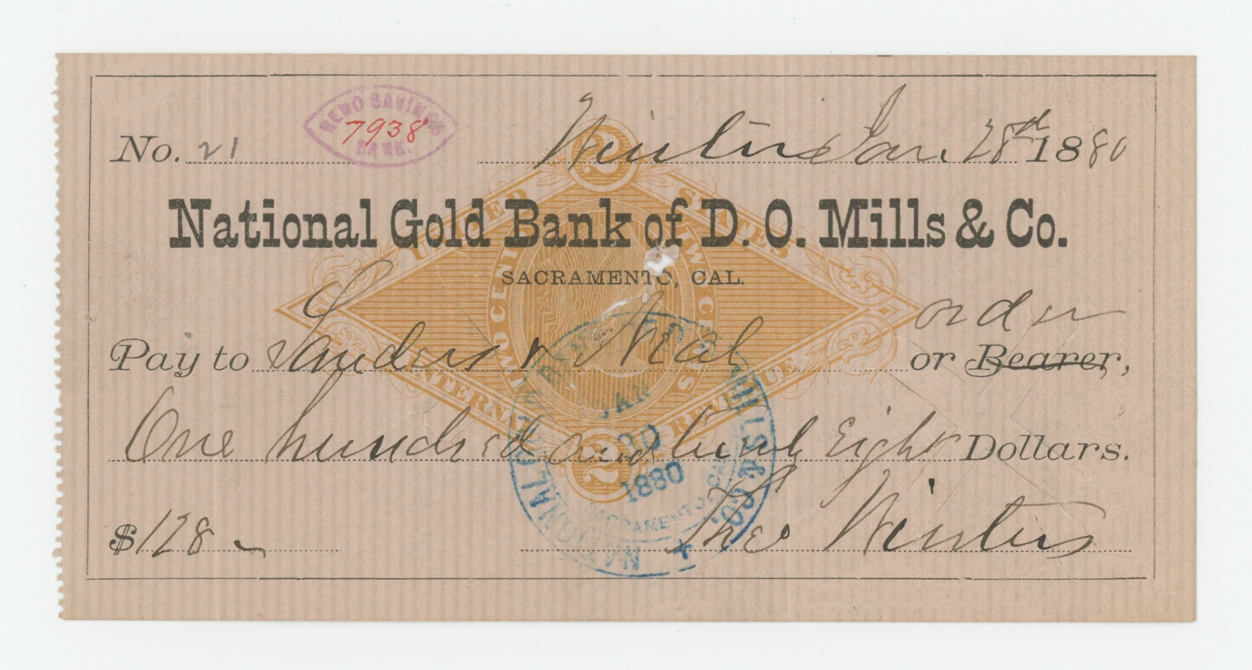 RN-G1 National Gold Bank of D.O. Mills