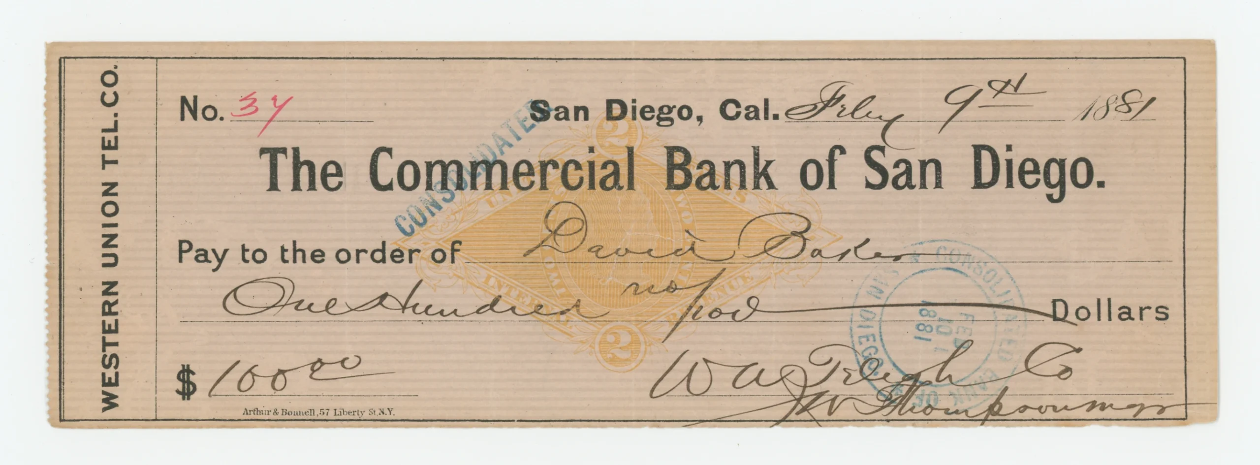 RN-G1 The Consolidated/Commercial Bank of San Diego