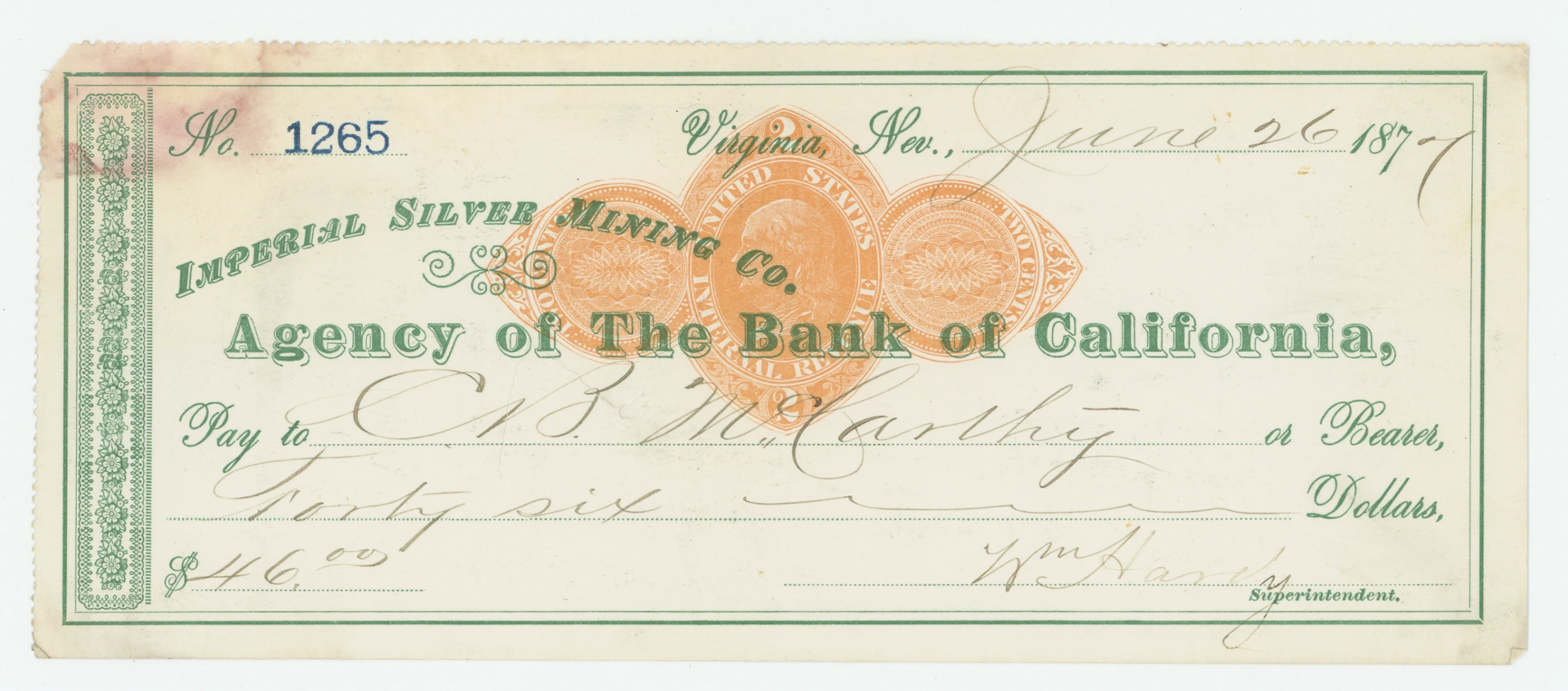RN-D1 Agency of The Bank of California