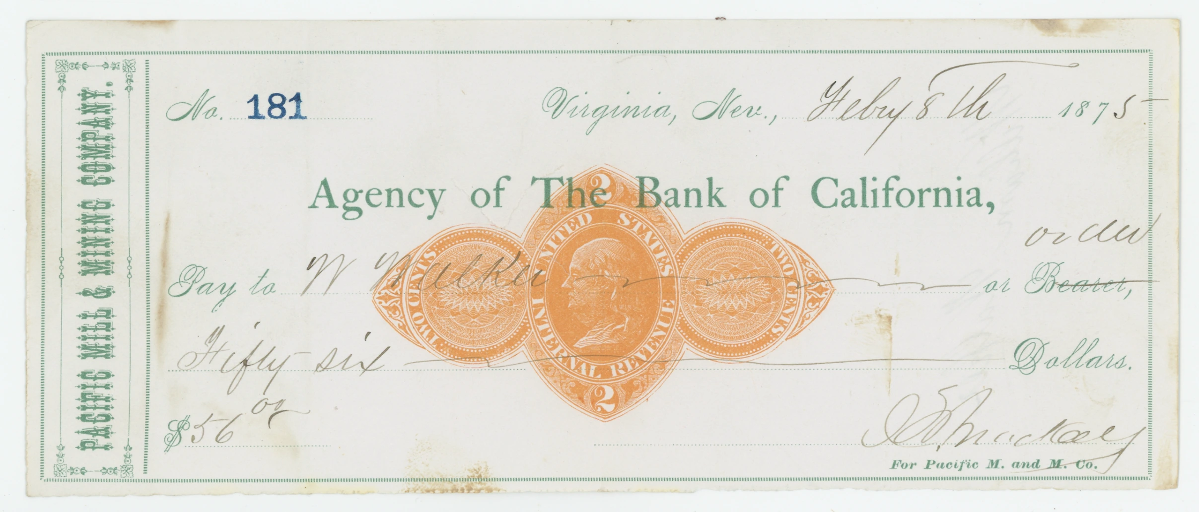 RN-D1 Agency of The Bank of California