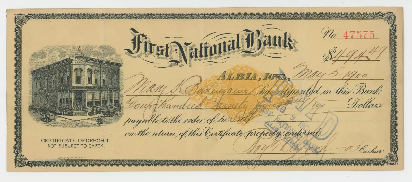 RN-X7 First National Bank