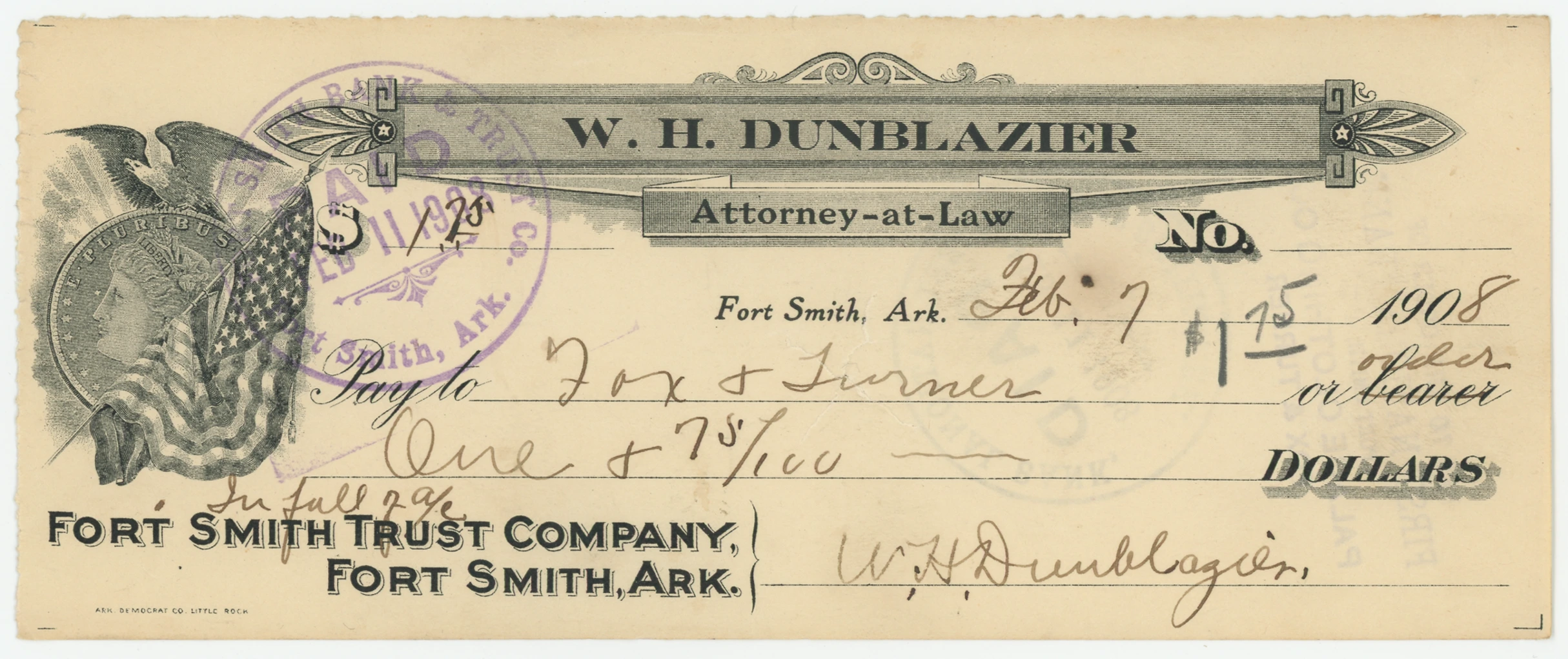 W.H. Dunblazer, Attorney-at-Law