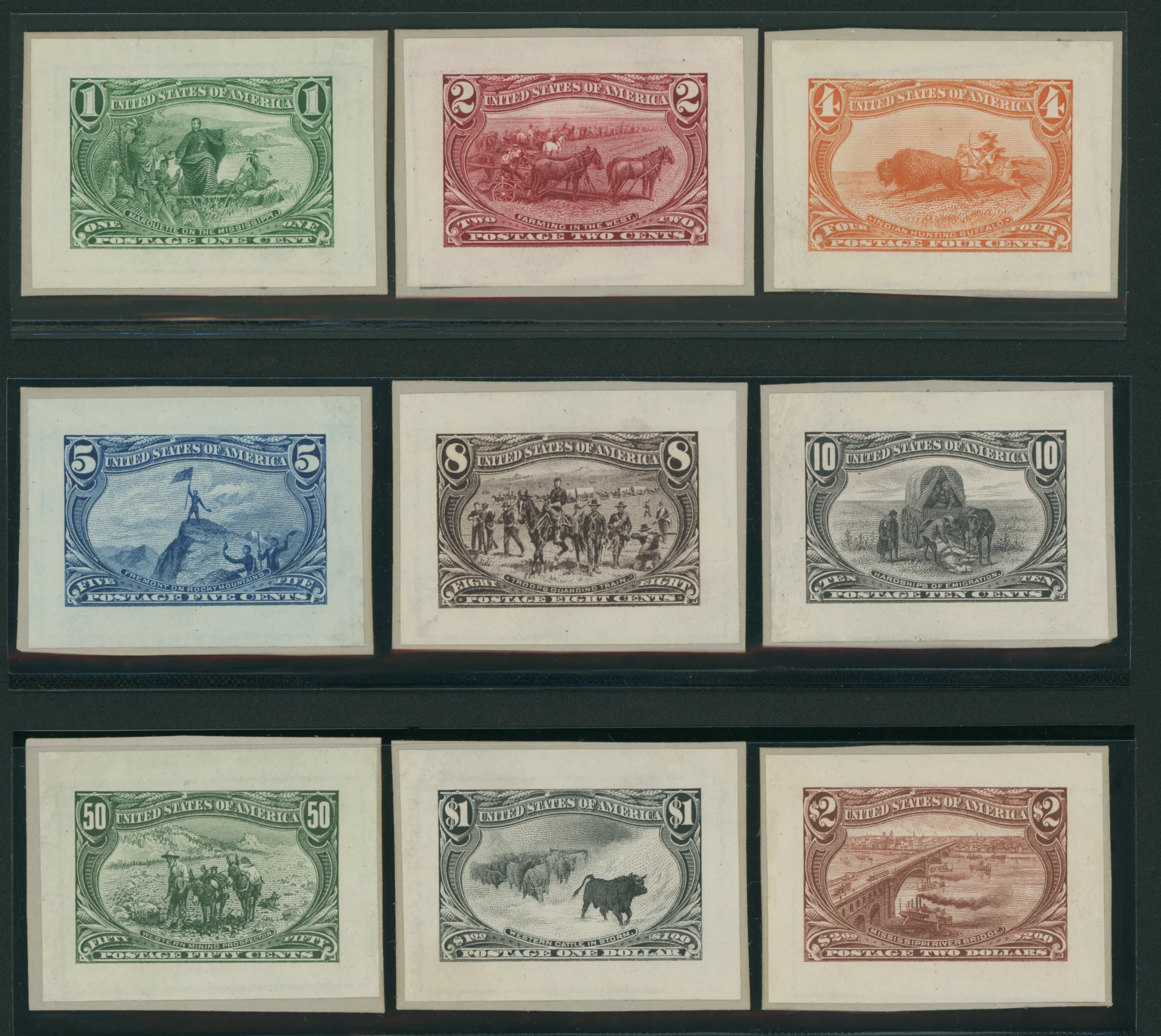 1898 Trans-Mississippi Roosevelt Small Die Proofs, Complete Set — SOLD!