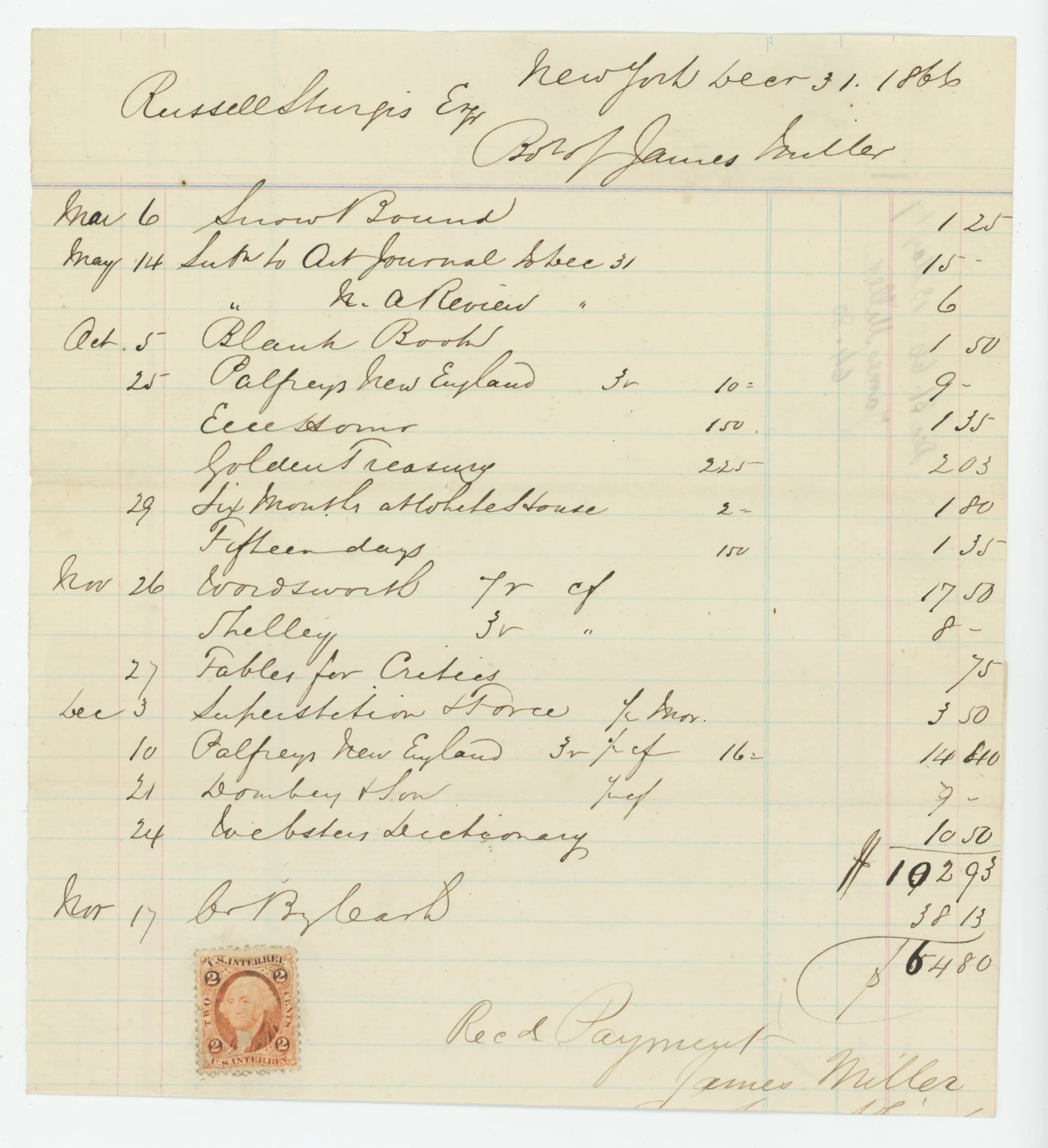 R15c on Bookseller's Receipt