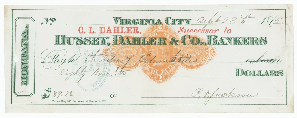 RN-D1 C.L. Dahler, Hussey Dahler & Co., Bankers