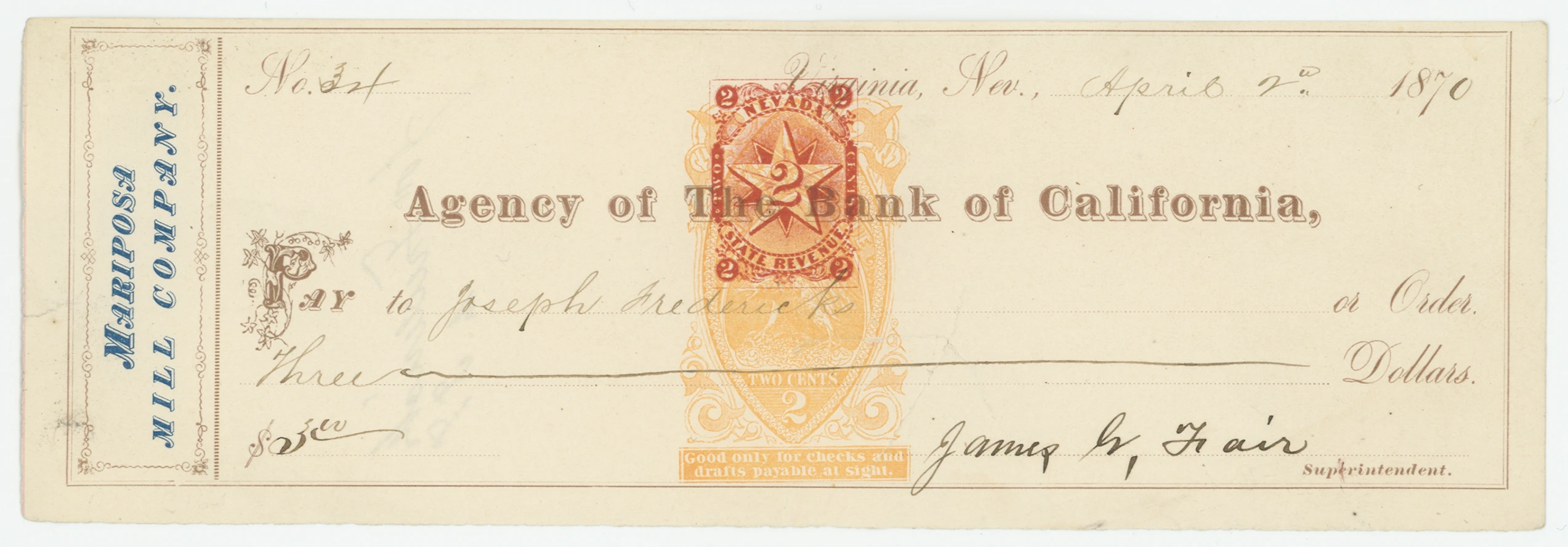 RN-B16a Agency of The Bank of California