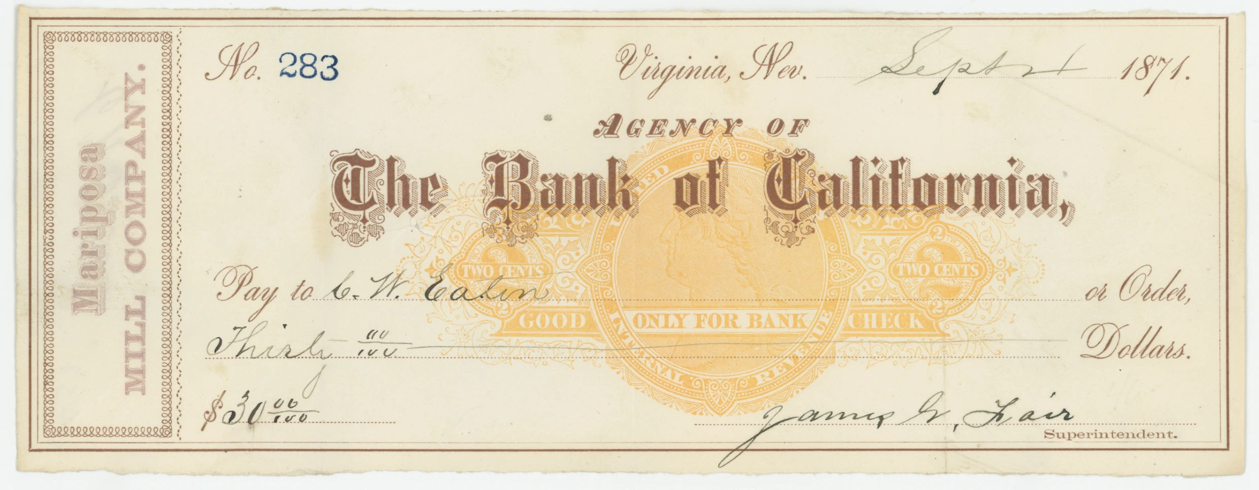 RN-C21 Agency of The Bank of California