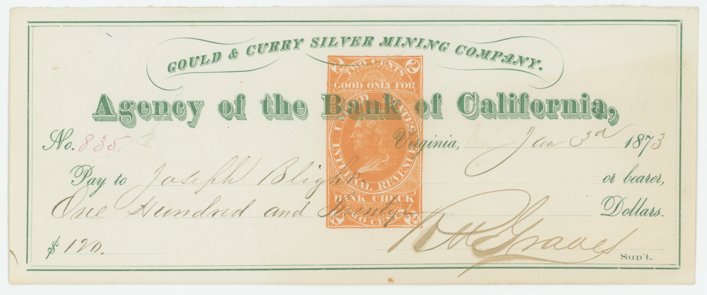 RN-E7 Agency of The Bank of California