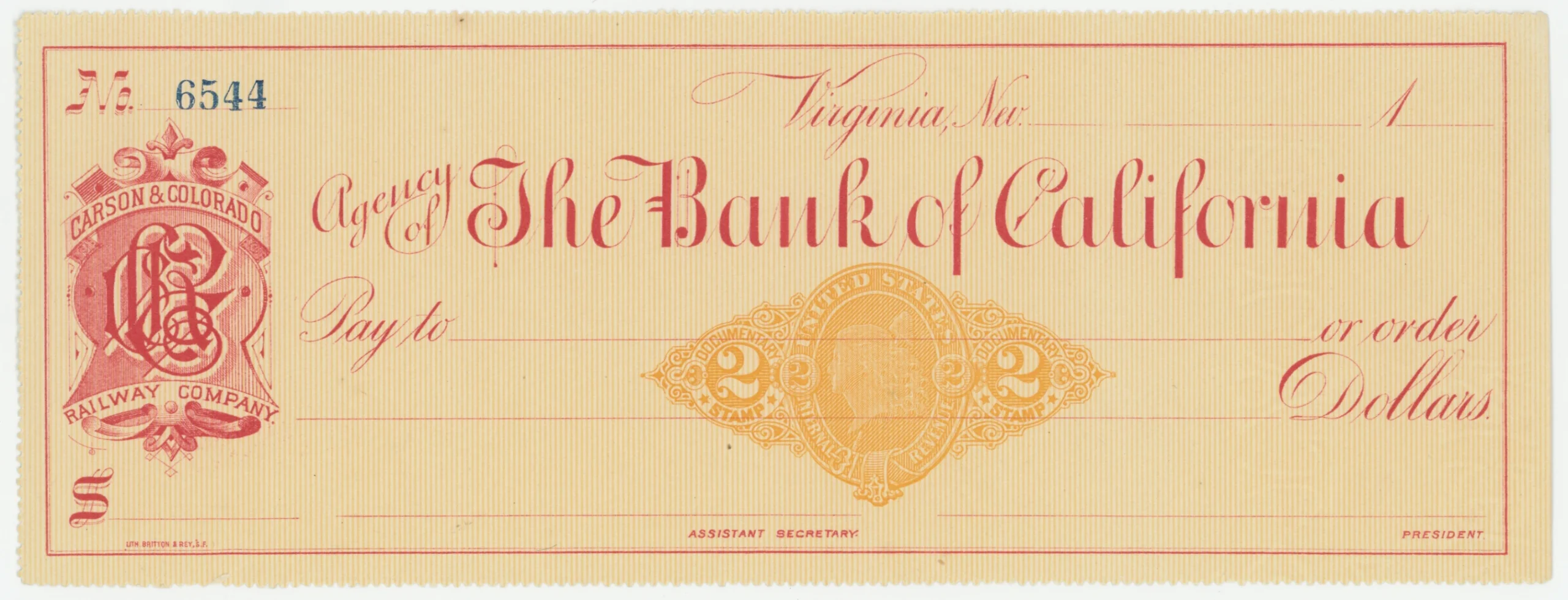 RN-X7 Agency of The Bank of California