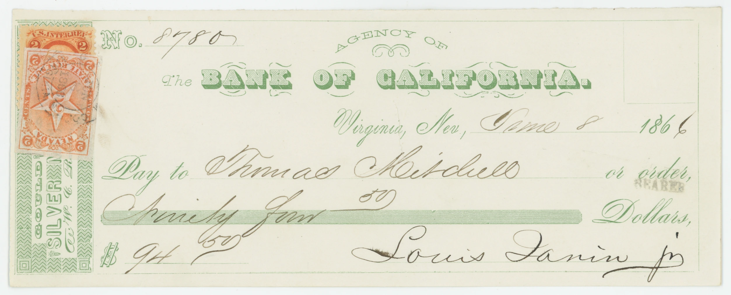 R6c + Nevada, Agency of The Bank of California
