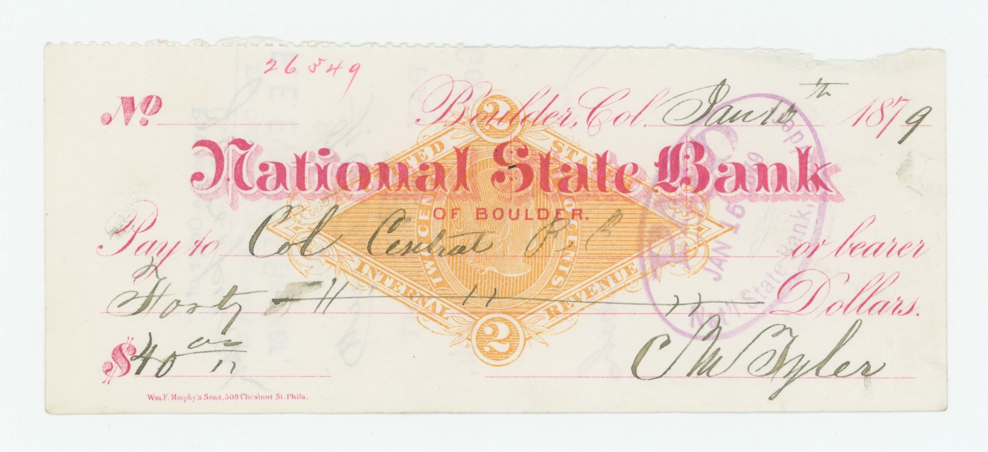 RN-G1 National State Bank of Boulder
