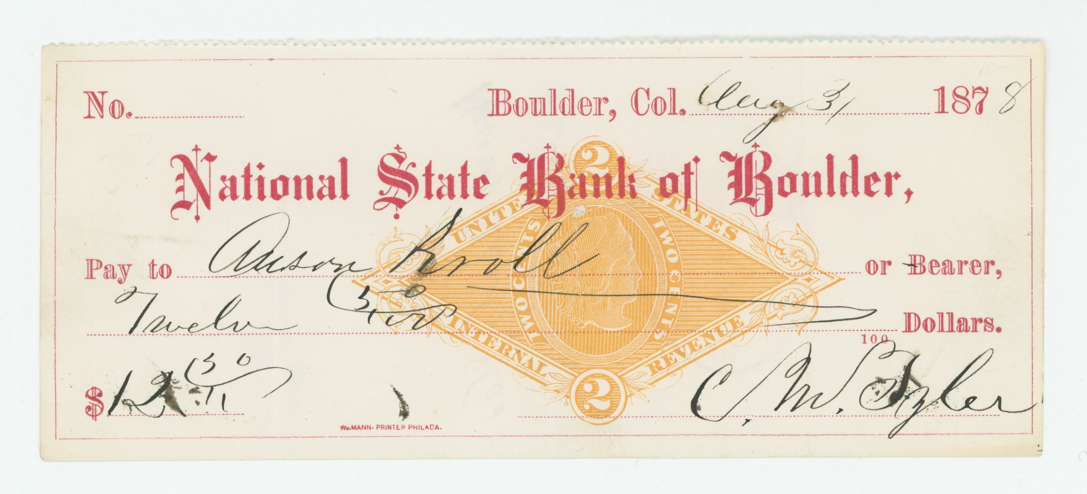 RN-G1 National State Bank of Boulder