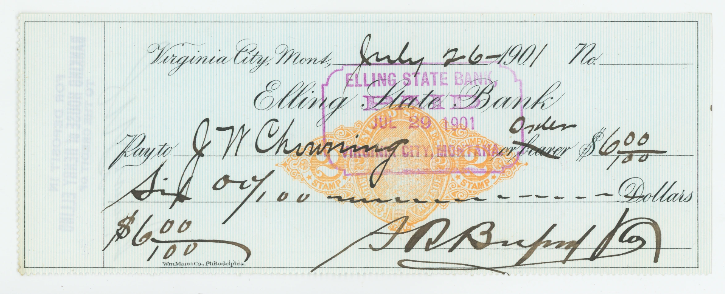 RN-X7 Elling State Bank — Worn Die!
