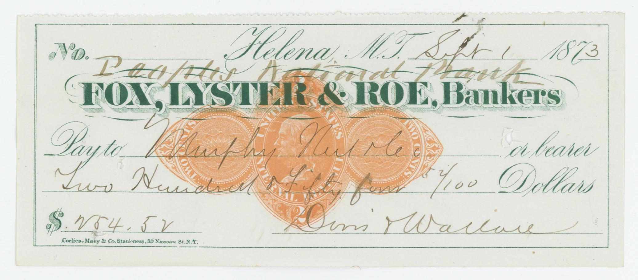 RN-D1 People's National Bank, prev. Fox, Lyster & Roe, Bankers