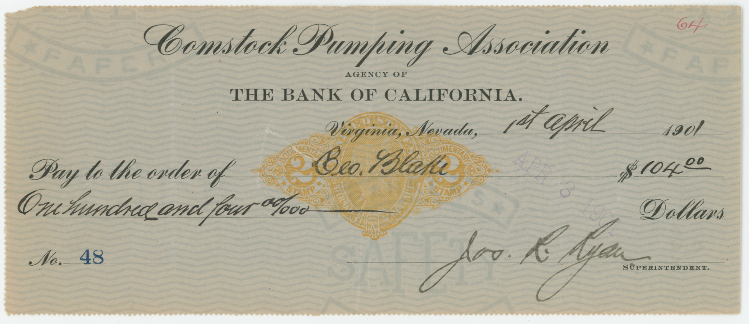 RN-X7 The Bank of California