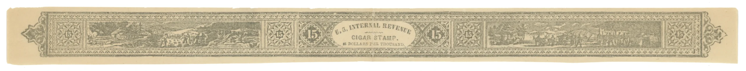 Springer TC15 (Type II) Cigar Stamp (Inspectors Stamp) $15/Thousand