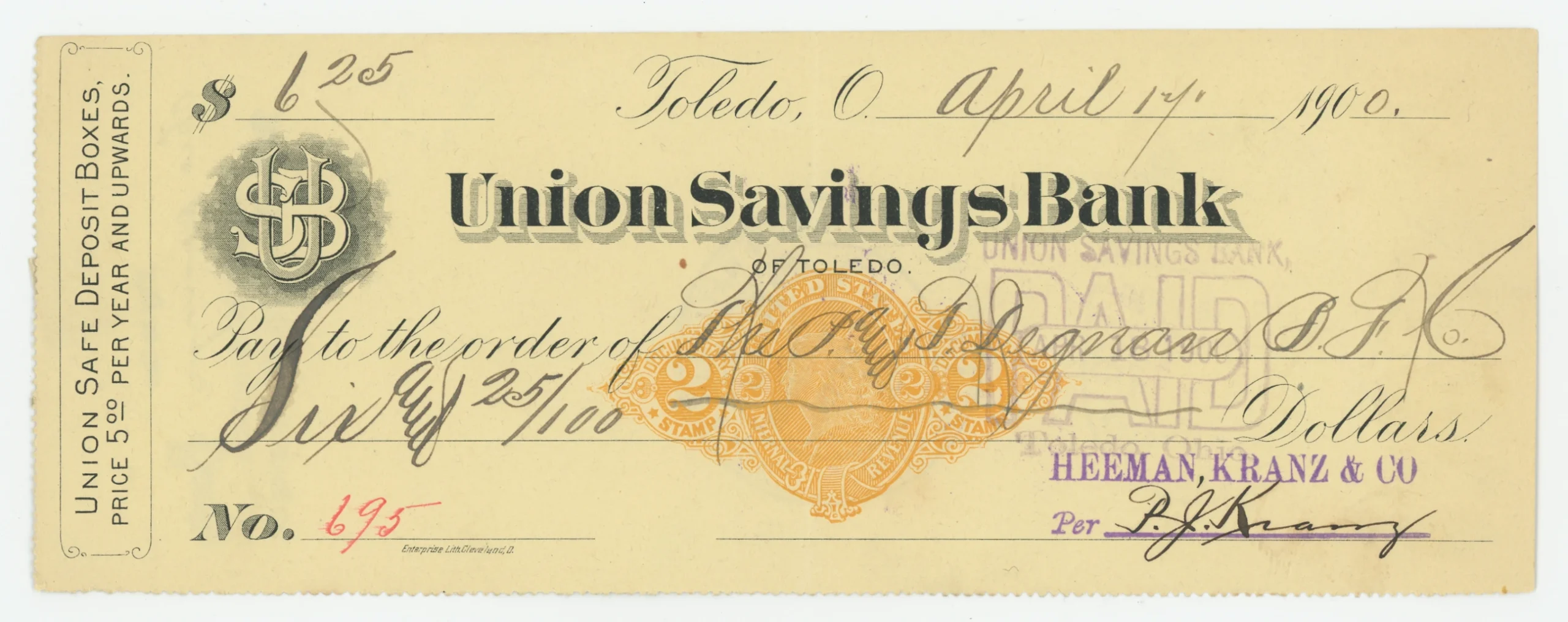 RN-X7 Union Savings Bank of Toledo