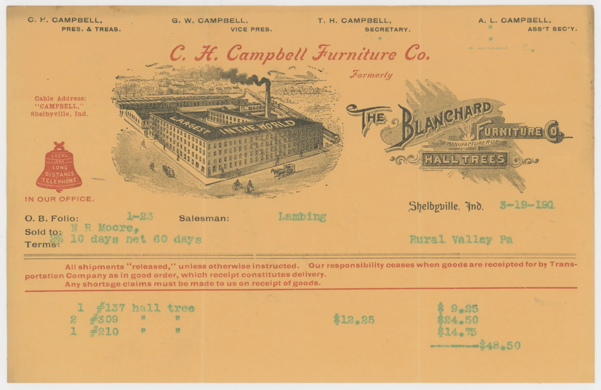 1900 C.H. Campbell Furniture Co.