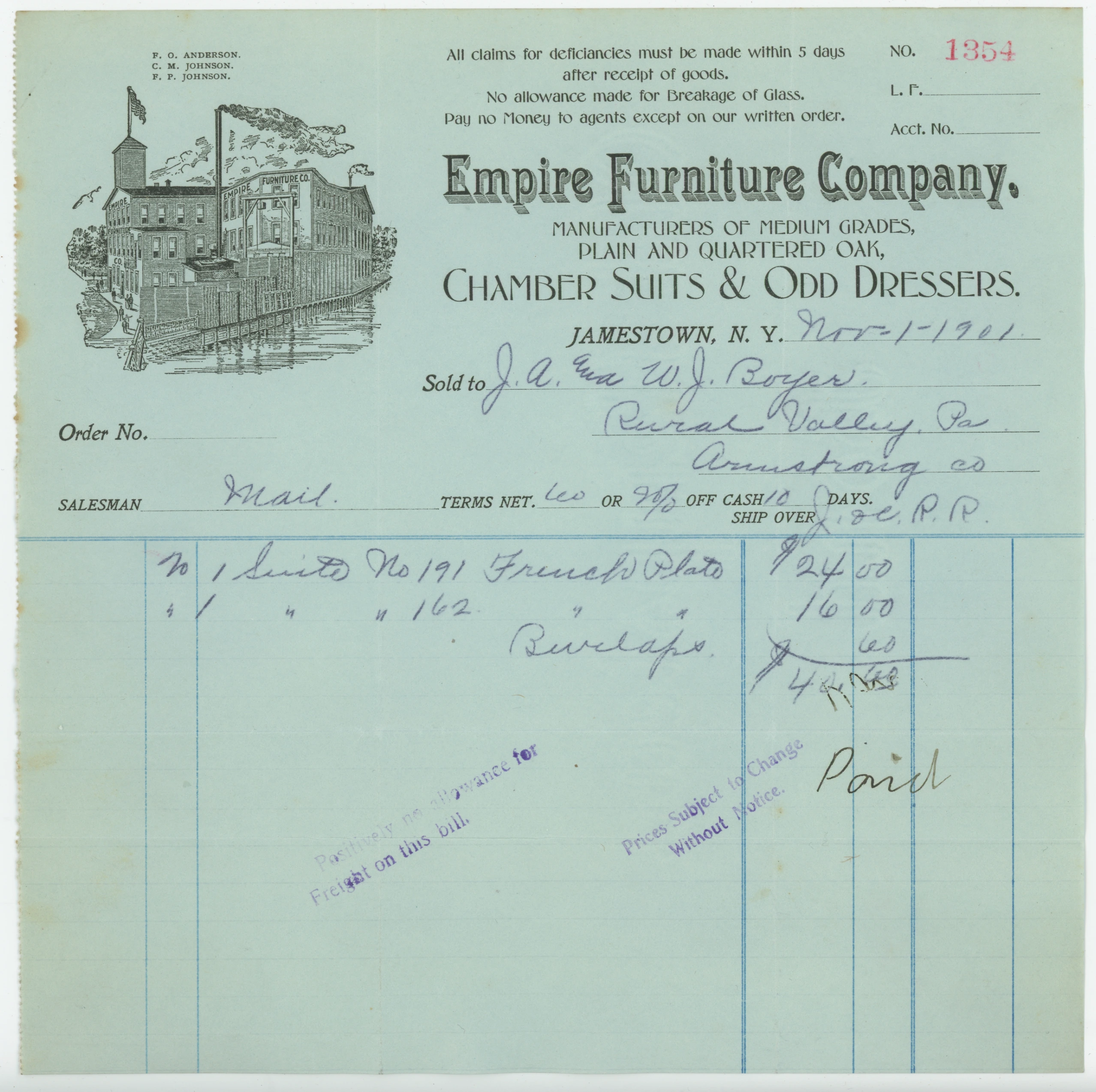 1911 Empire Furniture Company, "Chamber Suits & Odd Dressers"