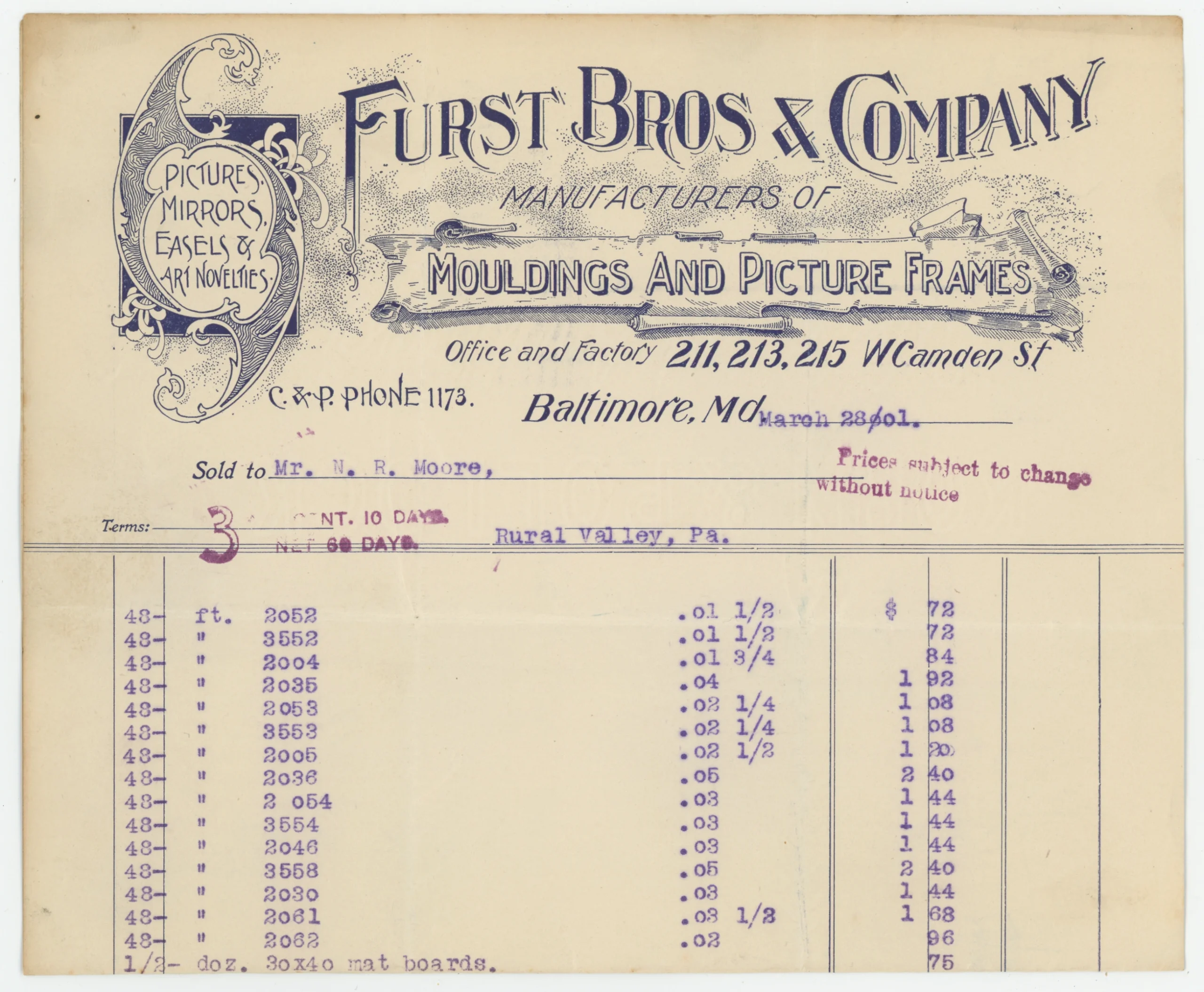 1905 Speyer Bros., Cabinet Hardware, Undertakers' Supplies