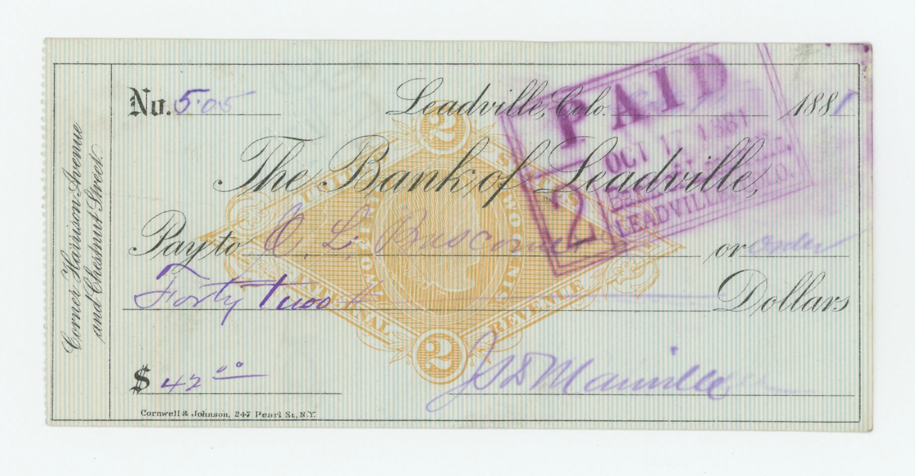RN-G1 The Bank of Leadville