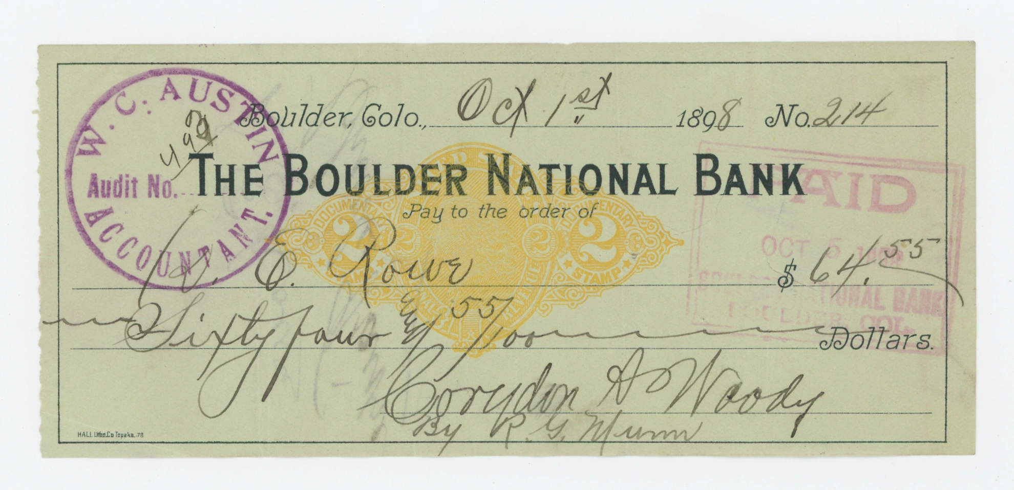RN-X7 The Boulder National Bank