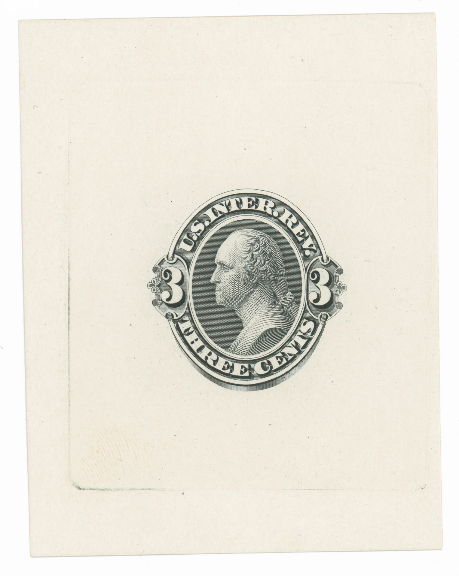 Turner Essay 31b for 3¢ USIR Revenue Stamp