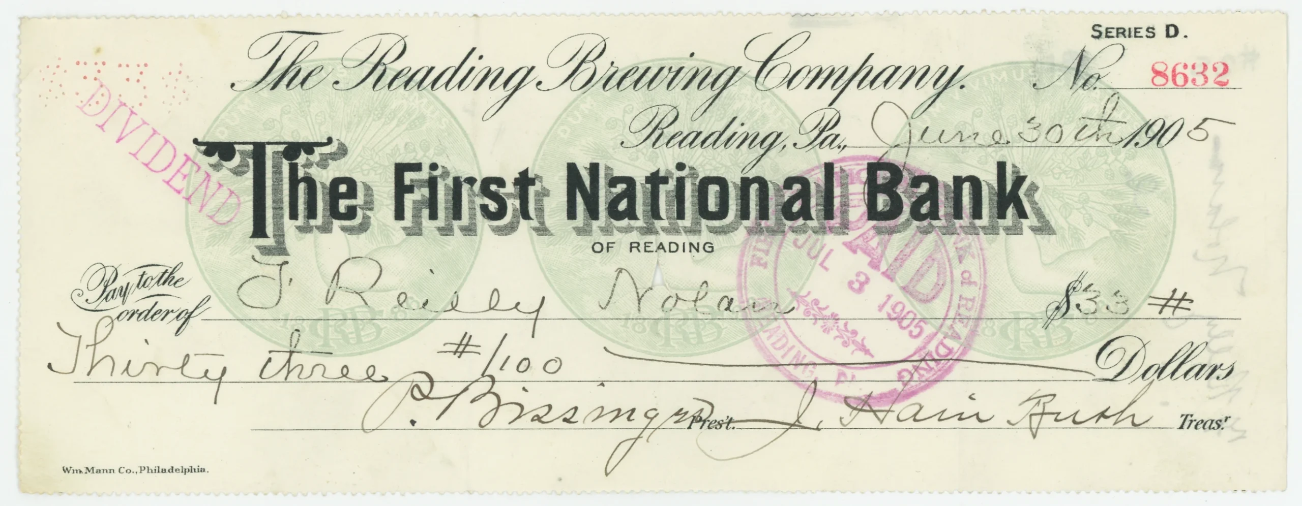 The First National Bank of Reading