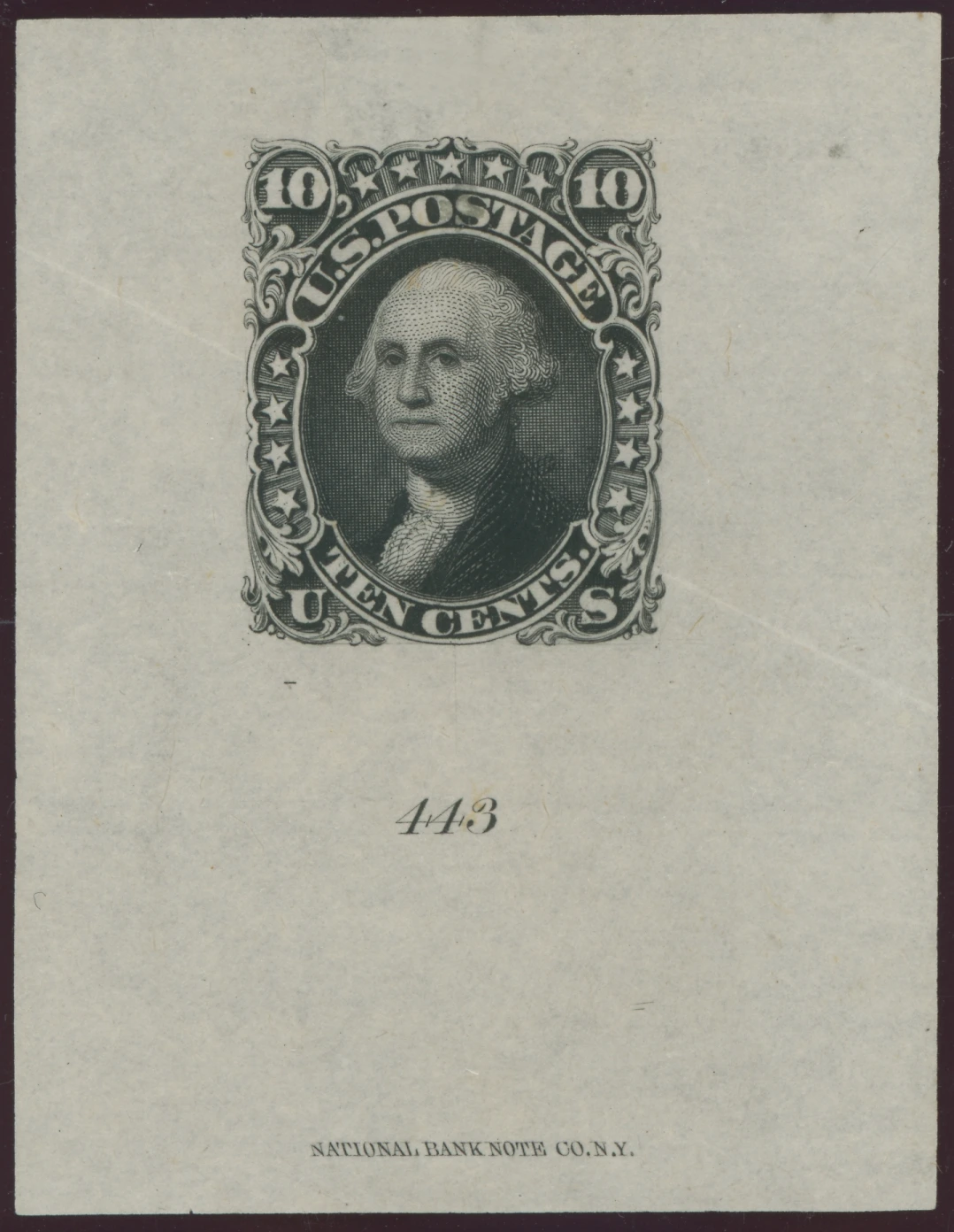 62b TC1a "Premiere Gravure" 10¢ Die Proof in Black
