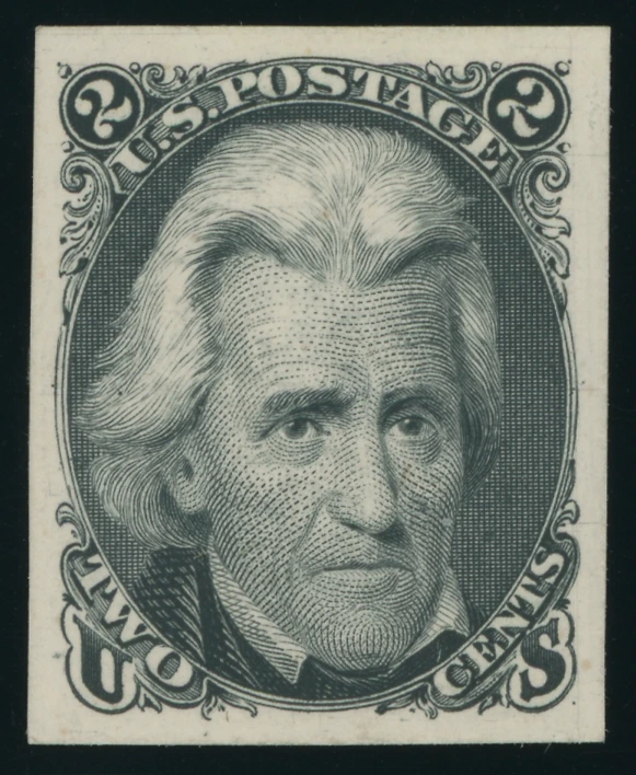 73P4a 2¢ Black Plate Proof, Black Jack Die II