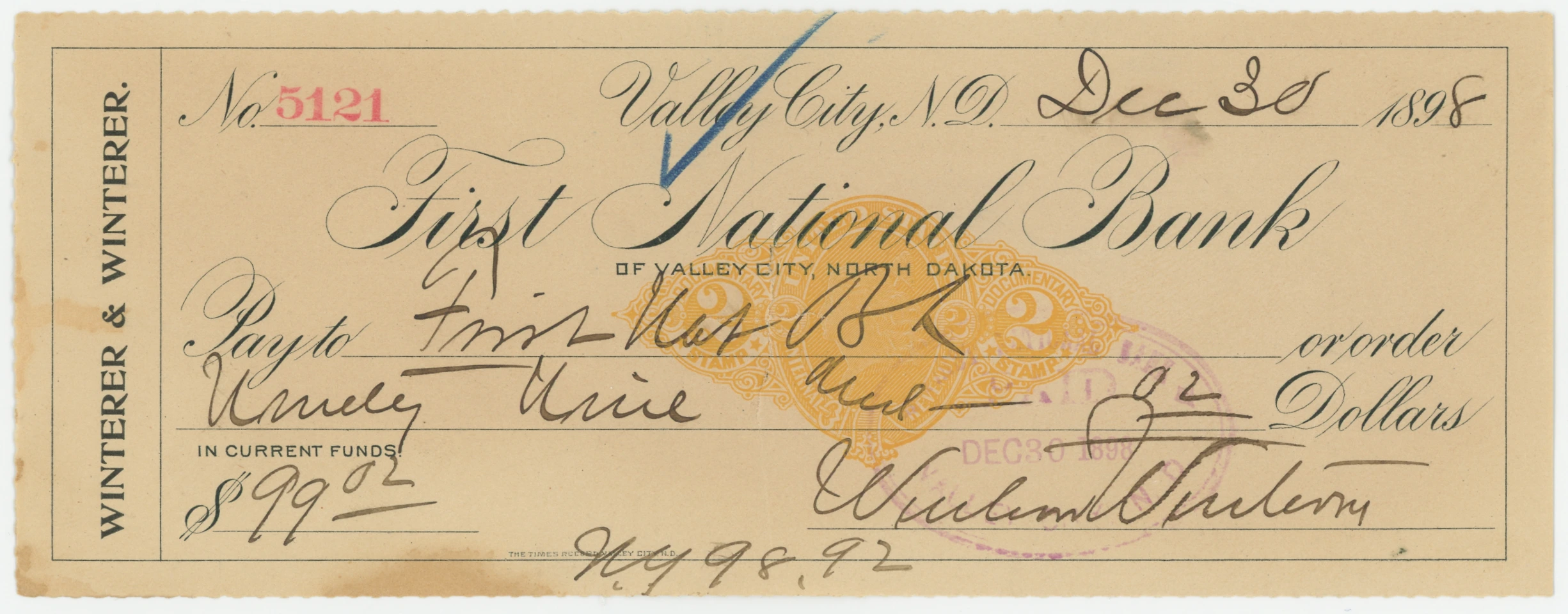 RN-X7 First National Bank of Valley City