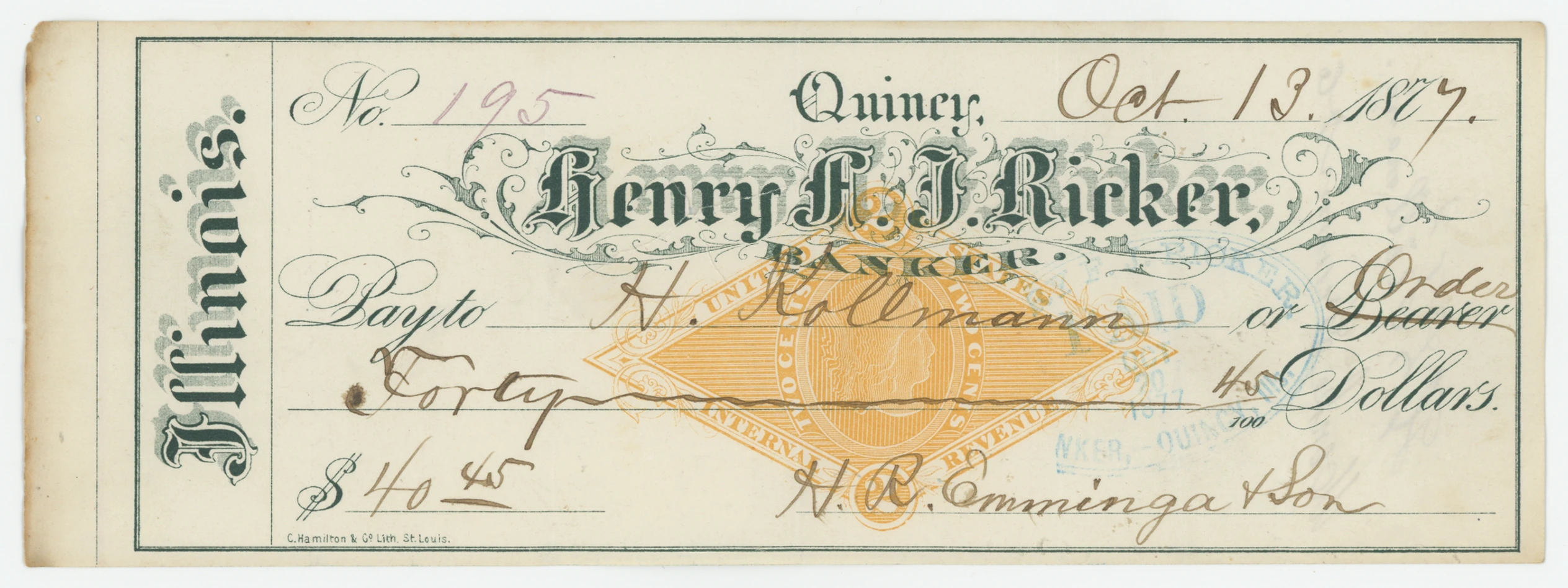 RN-G1 Henry F.J. Ricker, Banker