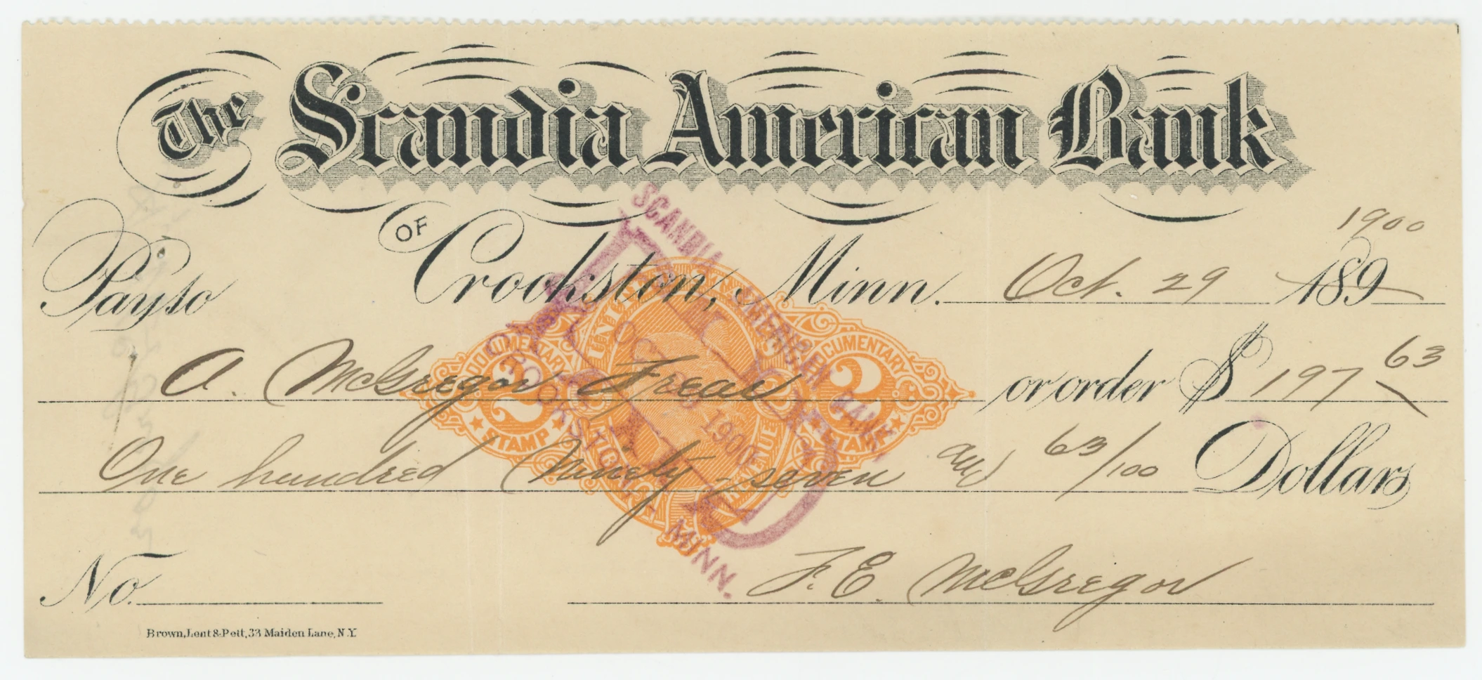 RN-X7 The Scandia American Bank