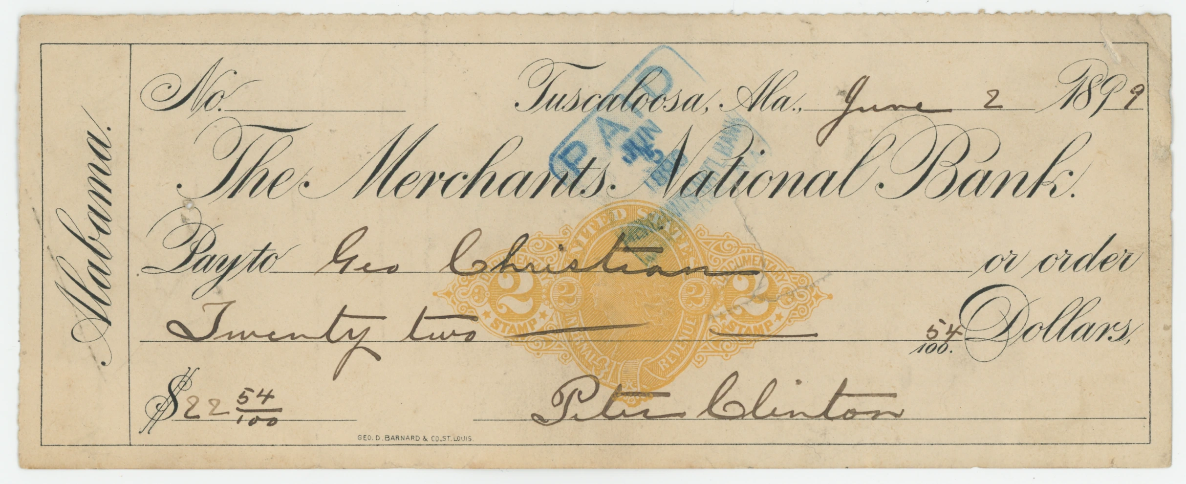 RN-X7 The Merchants National Bank