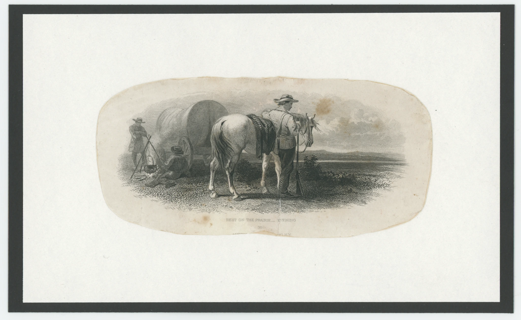 ABNC Pictorial Proof, "Rest on the Prairie — Evening"