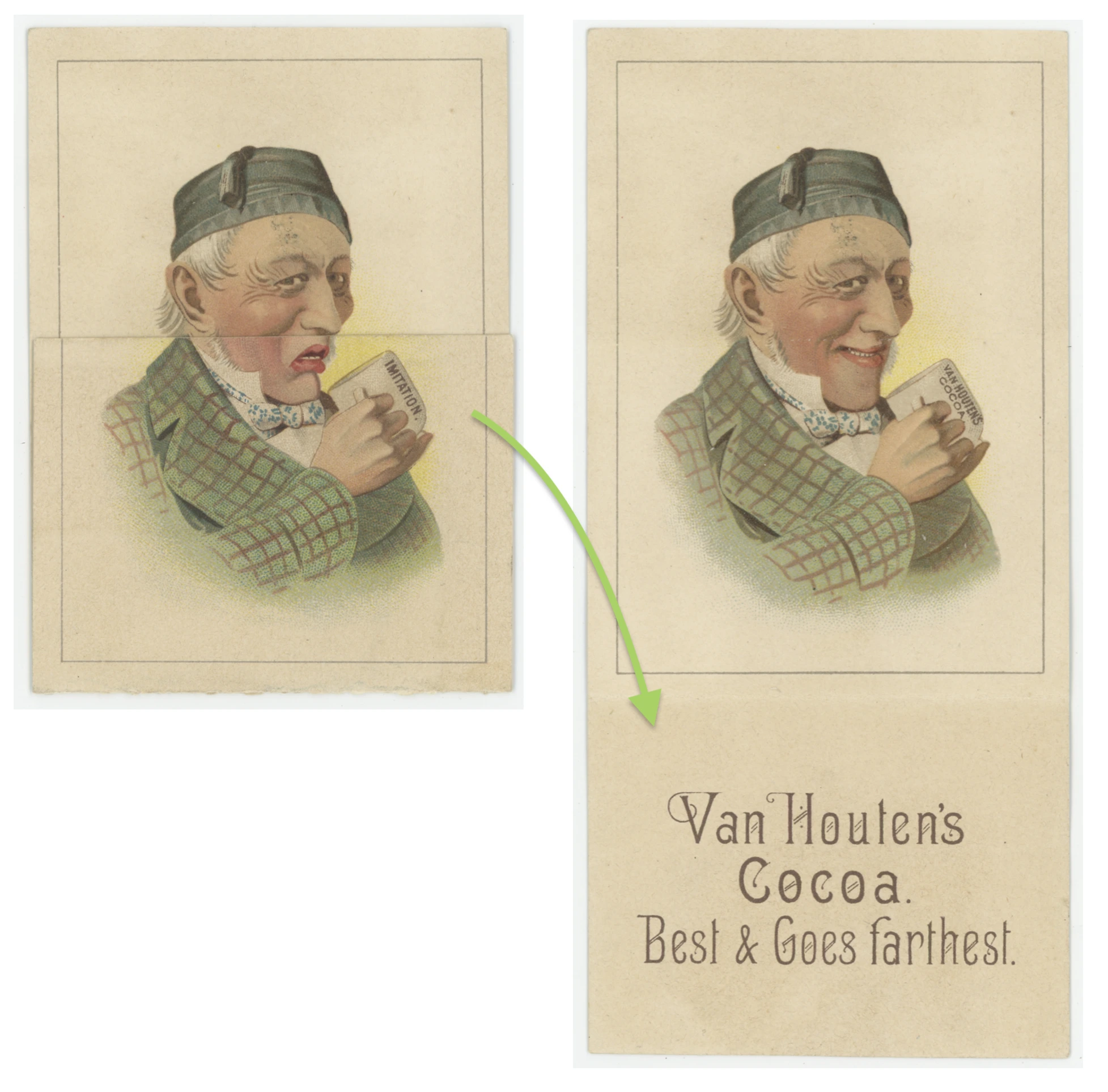 Van Houten's Cocoa, Metamorphic Trade Card