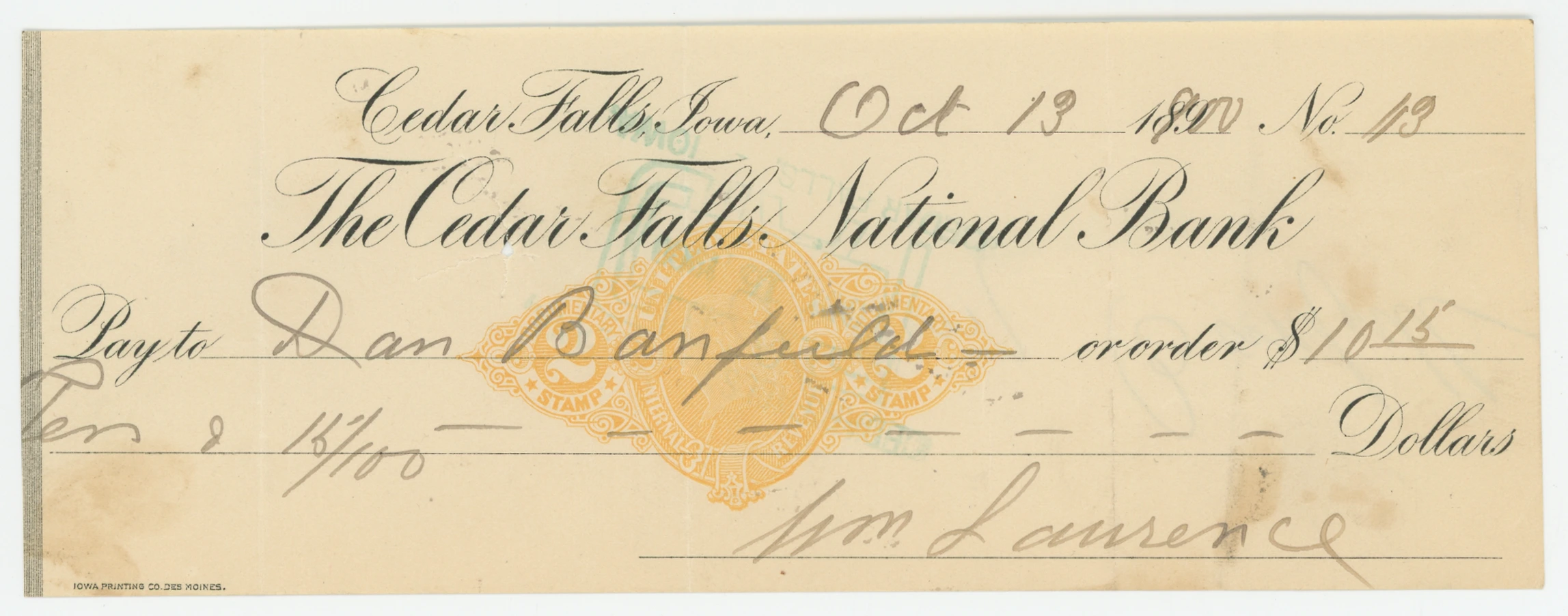 RN-X7 The Cedar Falls National Bank
