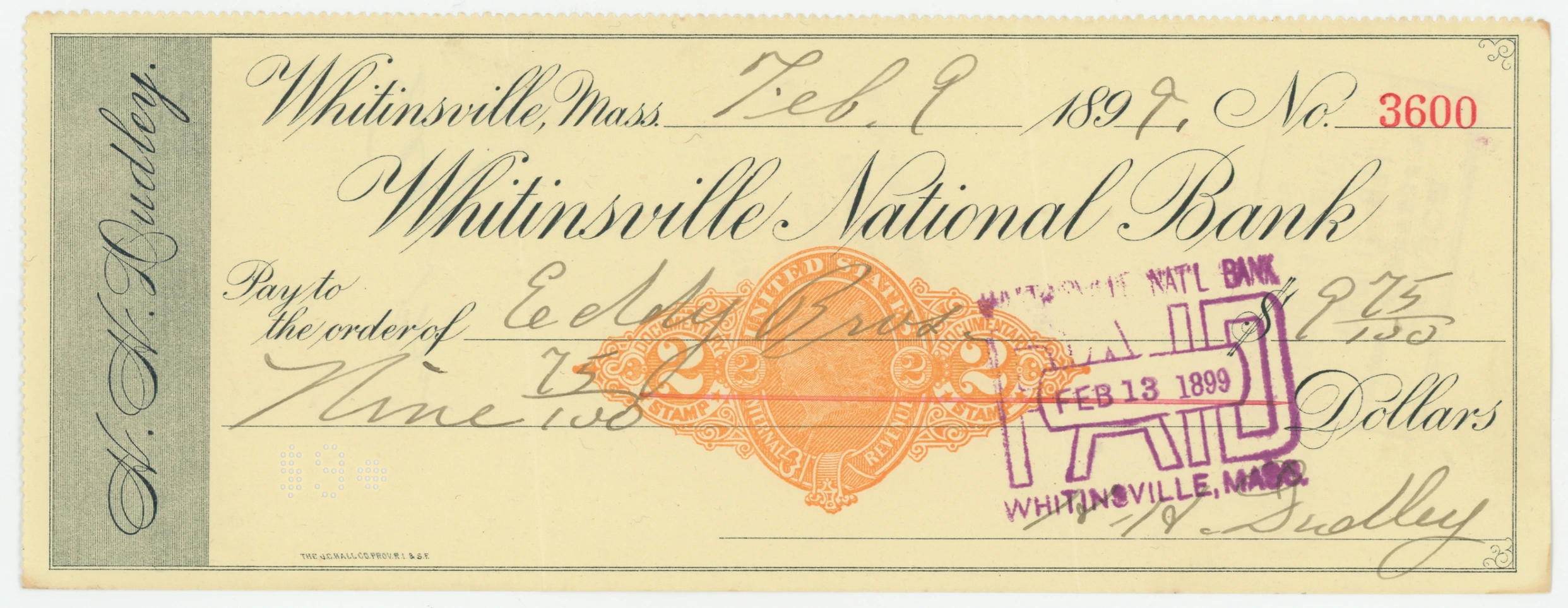 RN-X7 Whitinsville National Bank