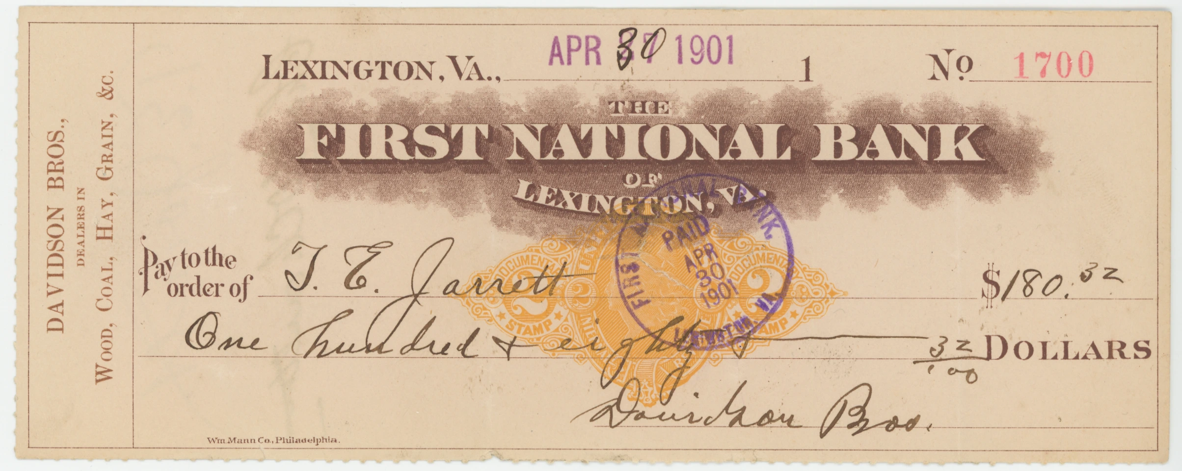 RN-X7 The First National Bank of Lexington