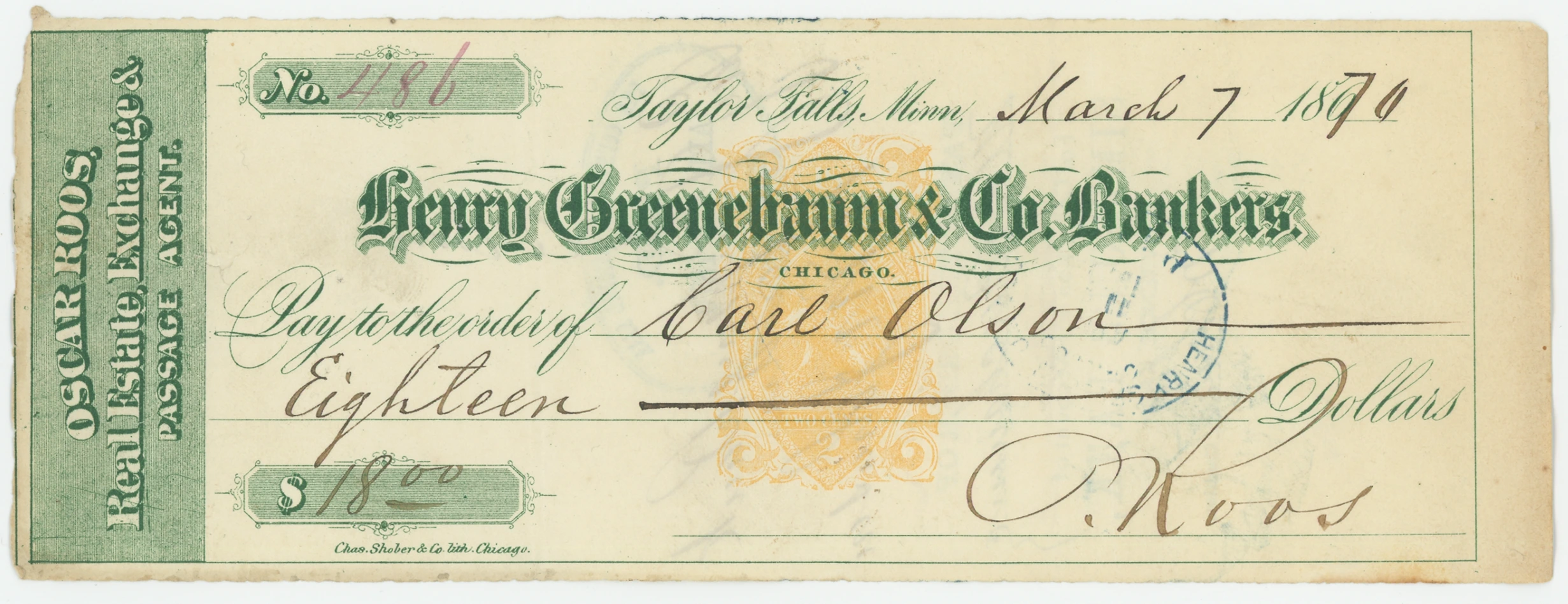 RN-B1 Henry Greenebaum & Co. Bankers
